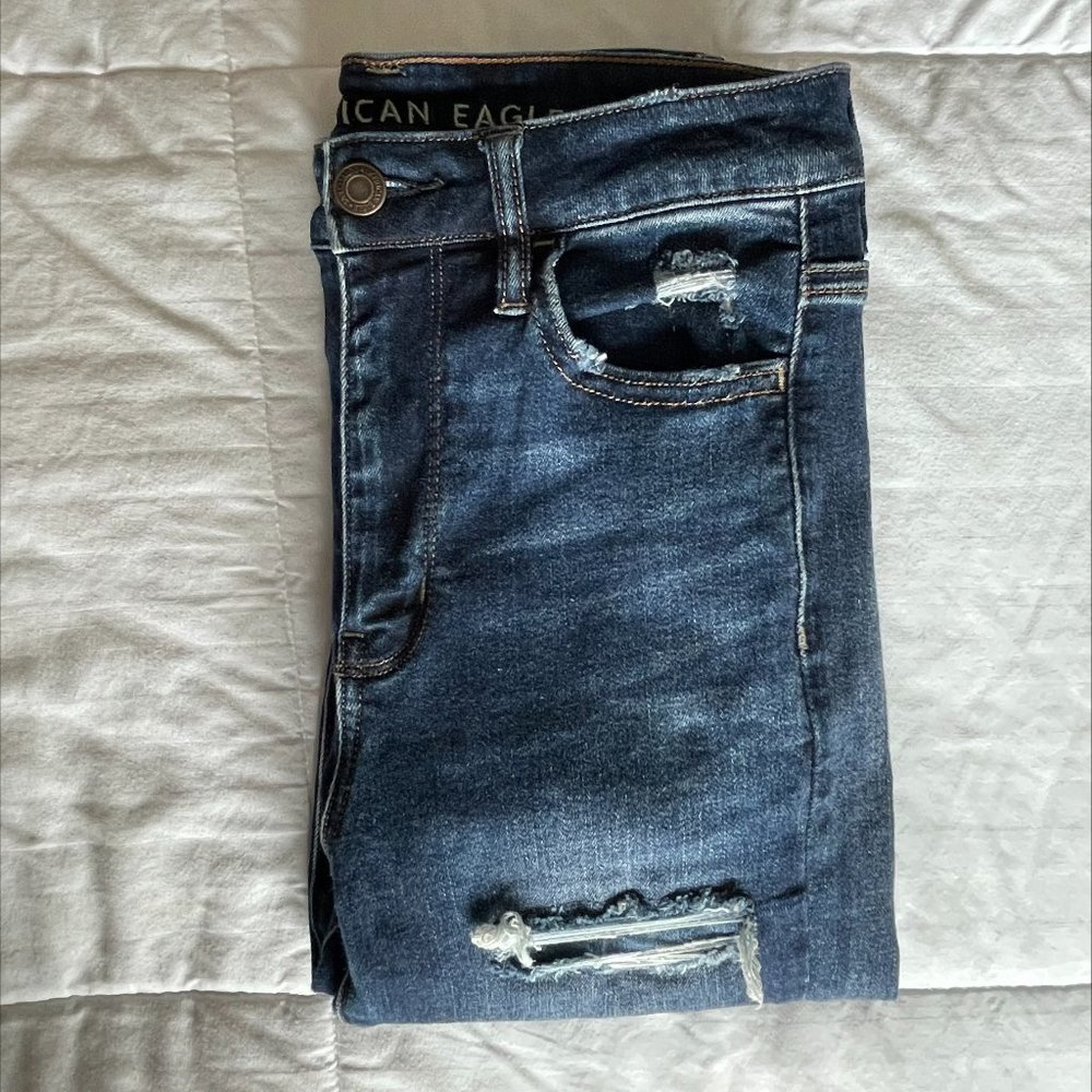American Eagle Ne(X)T Level Stretch Ripped Jeans